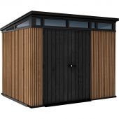 Сарай пластиковый Пент (PENT) 9×7 серый, коричневый