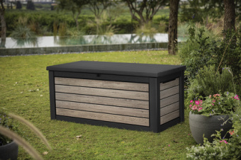 Сундук Деко 630л (Deco deck 630 L Walnut) темно-коричневый, светло-коричневый