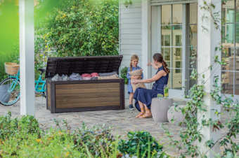 Сундук Деко 630л (Deco deck 630 L Walnut) темно-коричневый, светло-коричневый